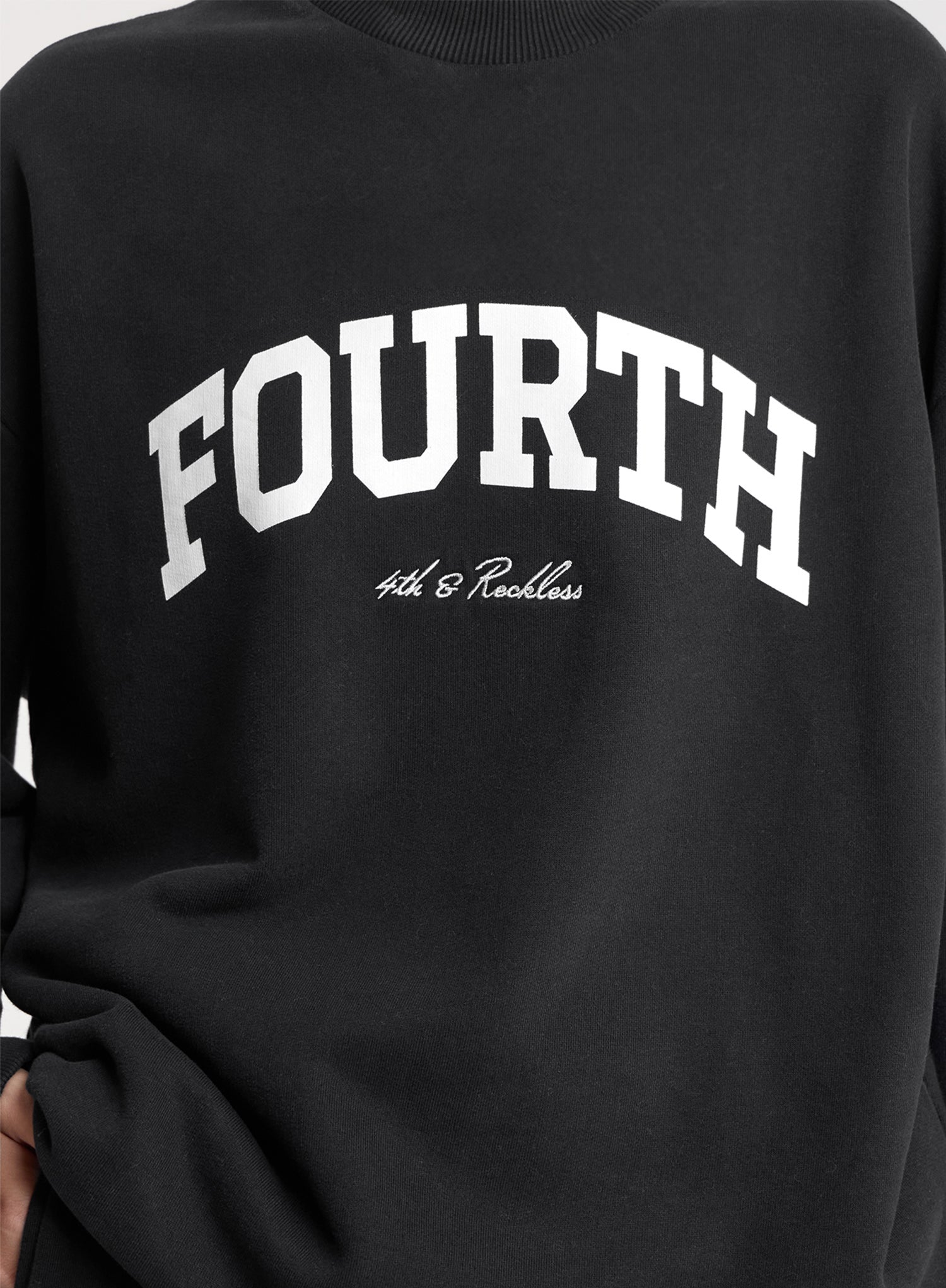 Black Printed Fourth Branded Sweatshirt